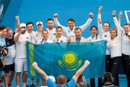 Team Kazakhstan at the Billie Jean King Cup 2025. (Photo: Getty)